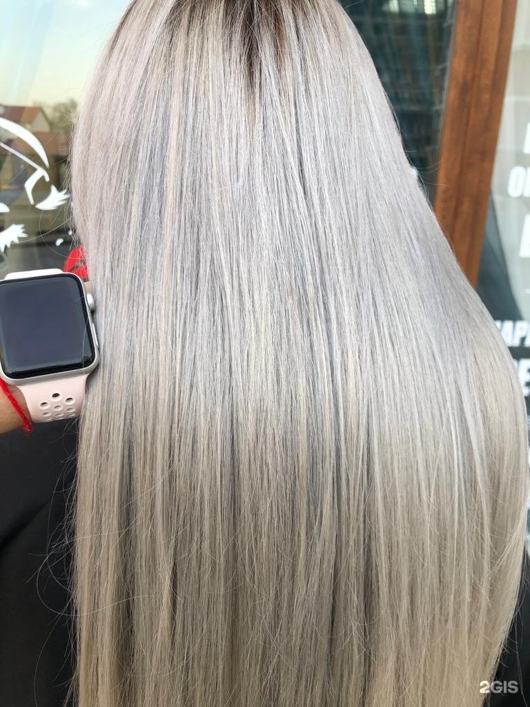Платиновый блонд по длине — Lidiya
